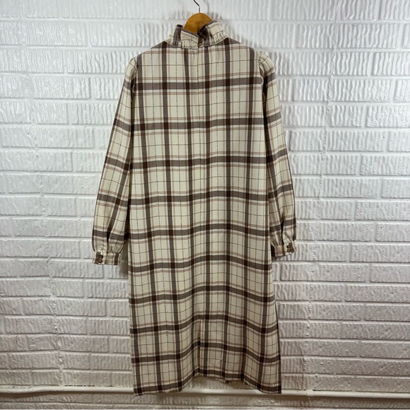 Sezane Plaid Midi Shirt Dress 38 - Picture 2 of 4